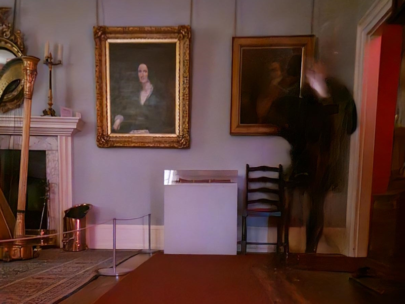 A possible apparition seen on the first floor music room of Christchurch Mansion, Suffolk